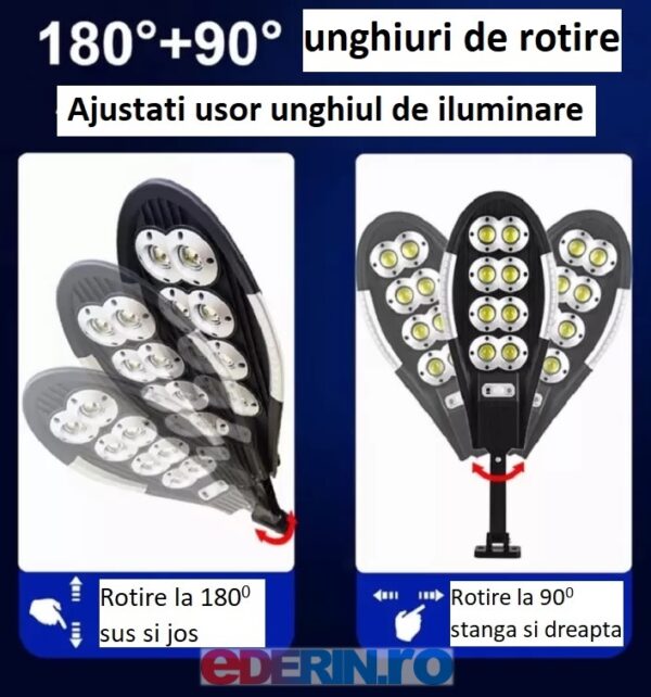 Lampa LED solara stradala_SISL-400W rotire